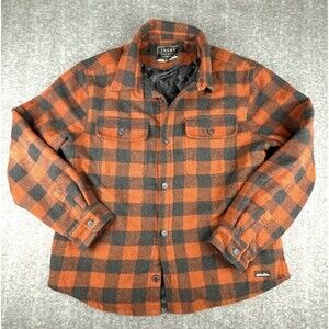 Jachs New York Flannel Shirt Jacket Mens XL Plaid Wool Blend Insulated Shacket